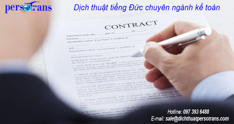 Dịch tiếng Đức chuyên ngành kế toán được thực hiện thường xuyên tại PERSOTRANS