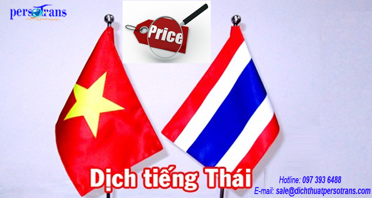 Bảng giá dịch thuật tiếng Thái