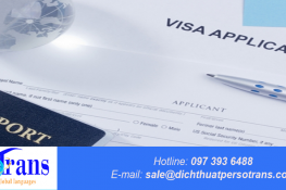 Dịch thuật công chứng hồ sơ xin Visa