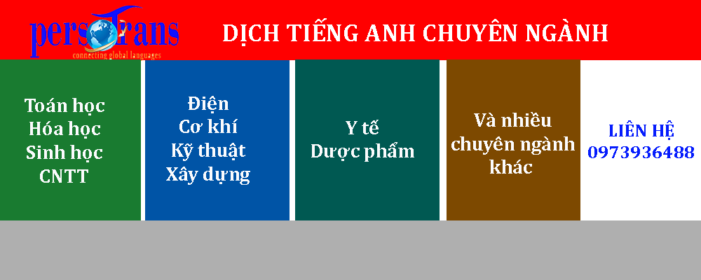 dịch tiếng anh chuyên ngành