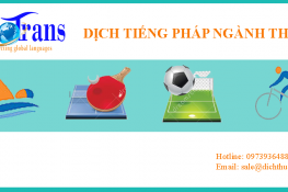 dịch tiếng pháp chuyên ngành thể thao