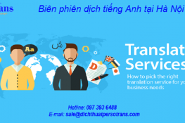 Biên phiên dịch tiếng Anh tại Hà Nội