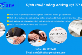 Dịch thuật công chứng ở đâu tốt TPHCM?