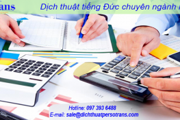 Dịch thuật tiếng Đức chuyên ngành kế toán