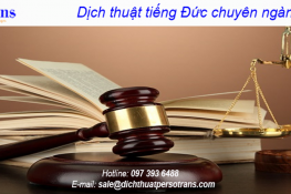 Dịch thuật tiếng Đức chuyên ngành Luật