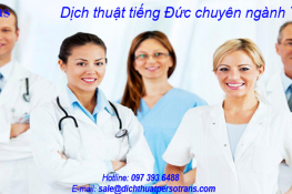 Dịch thuật tiếng Đức chuyên ngành y học