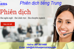 Biên phiên dịch tiếng Trung tại Hà Nội