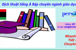 dịch thuật tiếng ả rập chuyên ngành giáo dục