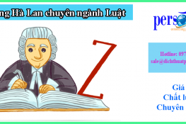 dịch thuật tiếng hà lan chuyên ngành luật