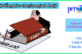 dịch thuật tiếng lào chuyên ngành luật