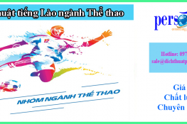 dịch thuật tiếng lào chuyên ngành thể thao