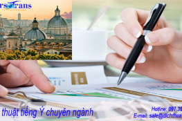 dịch thuật tiếng ý chuyên ngành